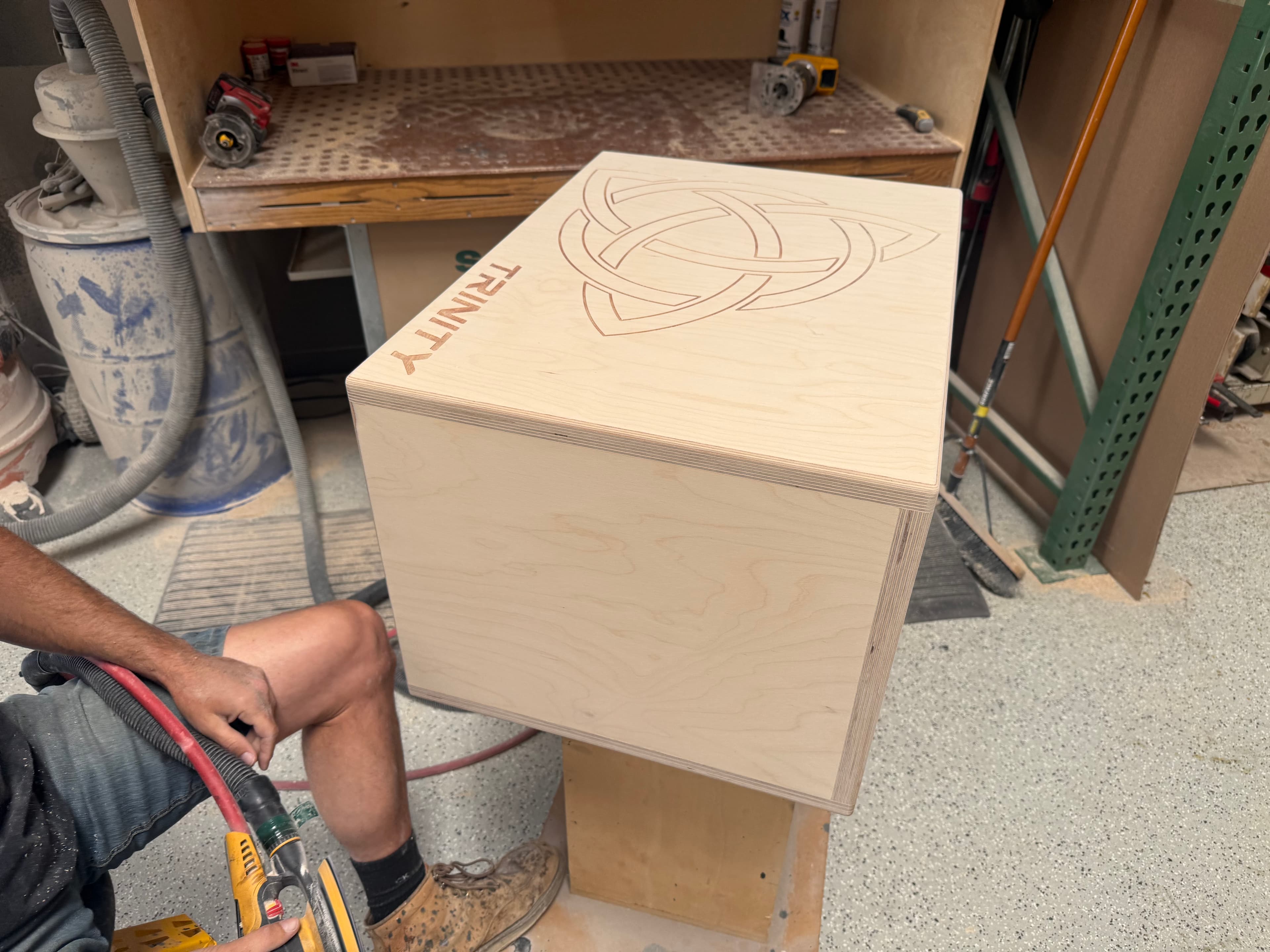 Building a Trinity Audio subwoofer enclosure with CNC-engraved logo