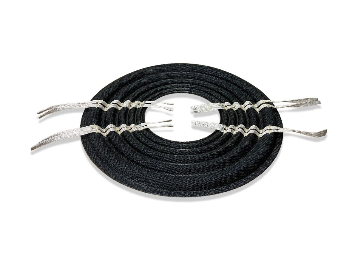 8 inch by 3 inch Nomex progressive roll dual-layer subwoofer spider pack with dual flat leads